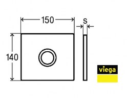 MEDIDAS PULSADOR URINARIO VISIGN 100 VIEGA